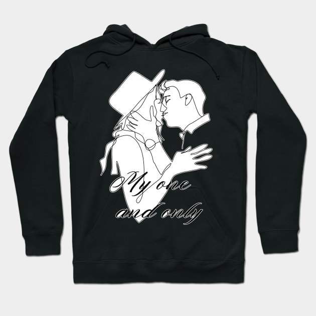 My one and only. Valentines day gift idea Hoodie by Orangerinka